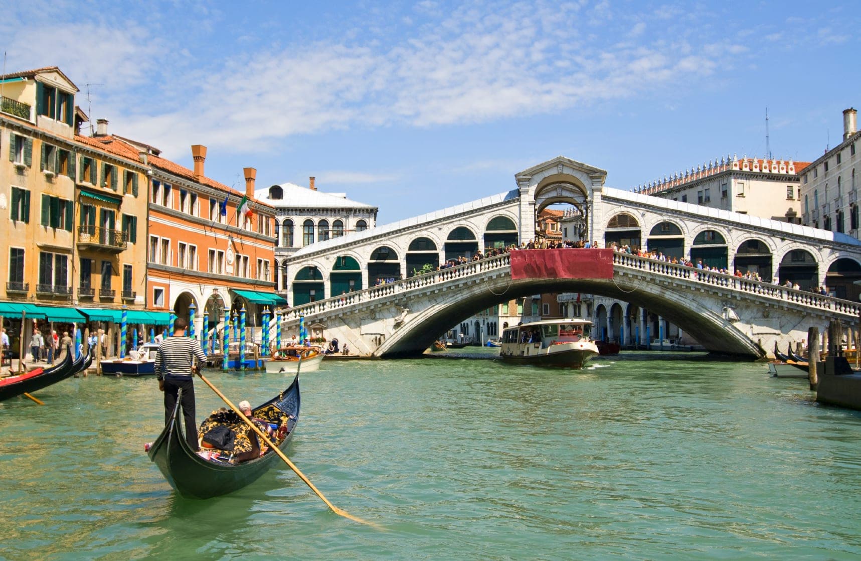 The Rialto Bridge over the Grand Canal in Venice