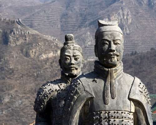 Figures of Soldier and Horses Clay
